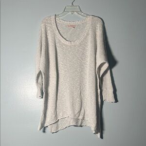 fresh produce white Scoop Neck Pullover Beach Sweater